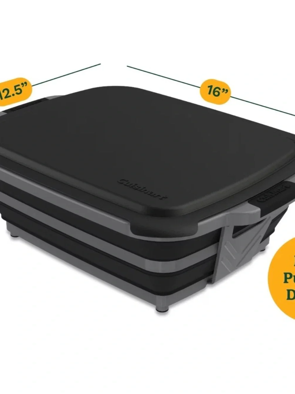 Collapsible 4-in-1 Gray Multi-Purpose Serving & Cooler Tray